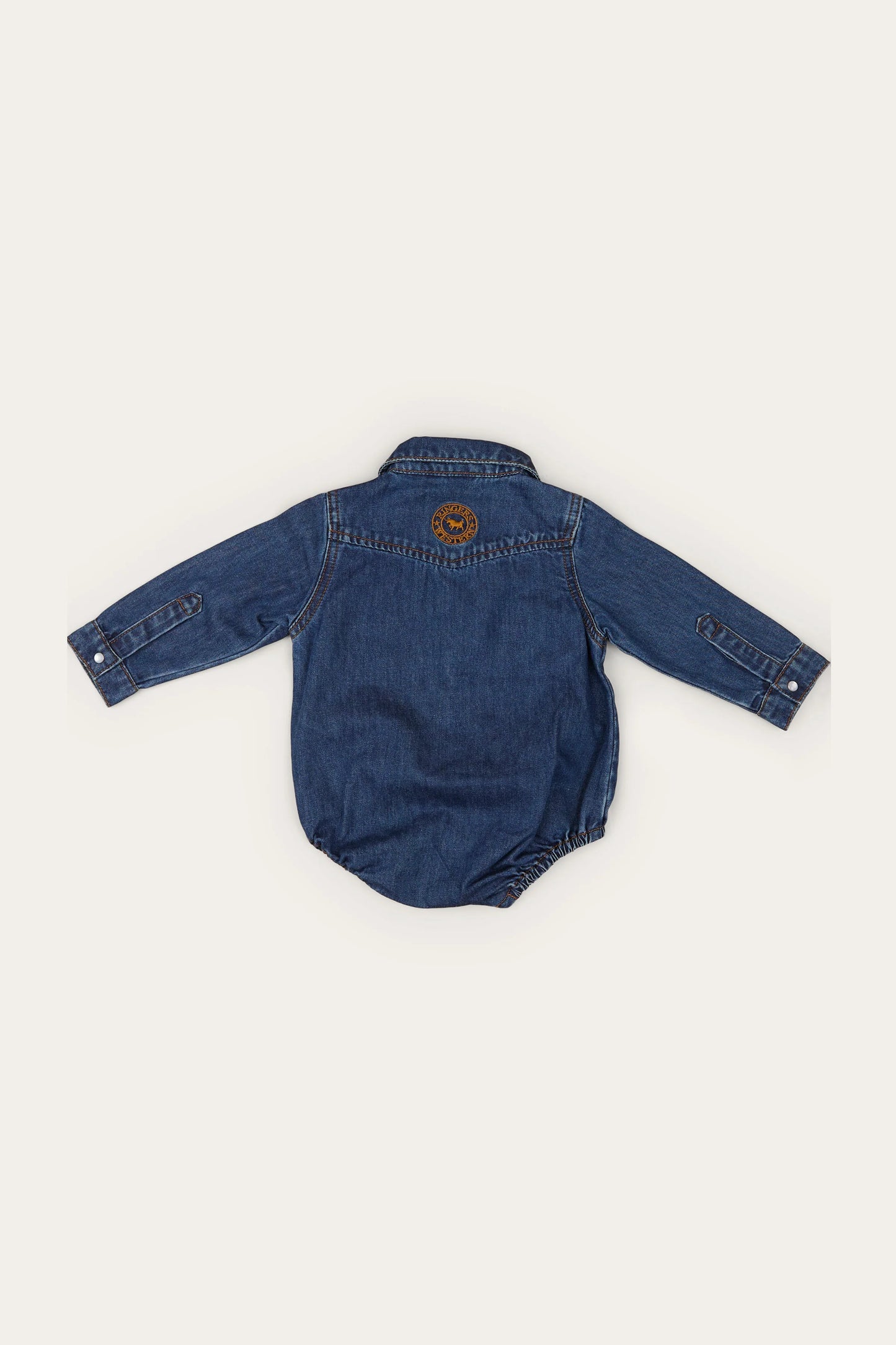 Ringers Western Jax Babies Chambray Western Shirt Romper