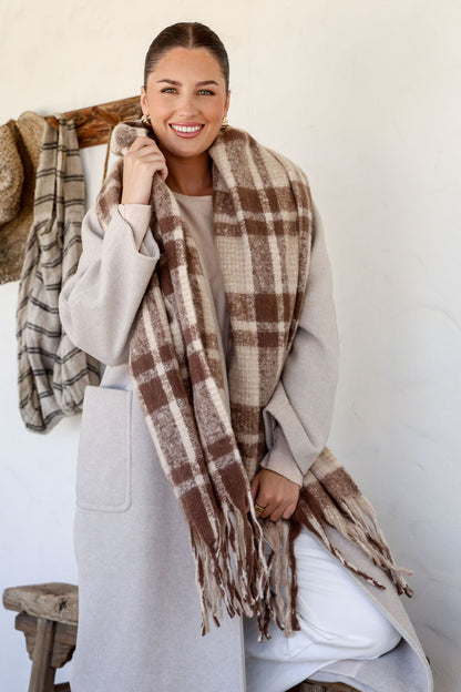 Isle Chunky Check Snuggly Scarf