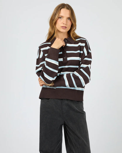 Silent Theory Anita Knit Polo Top