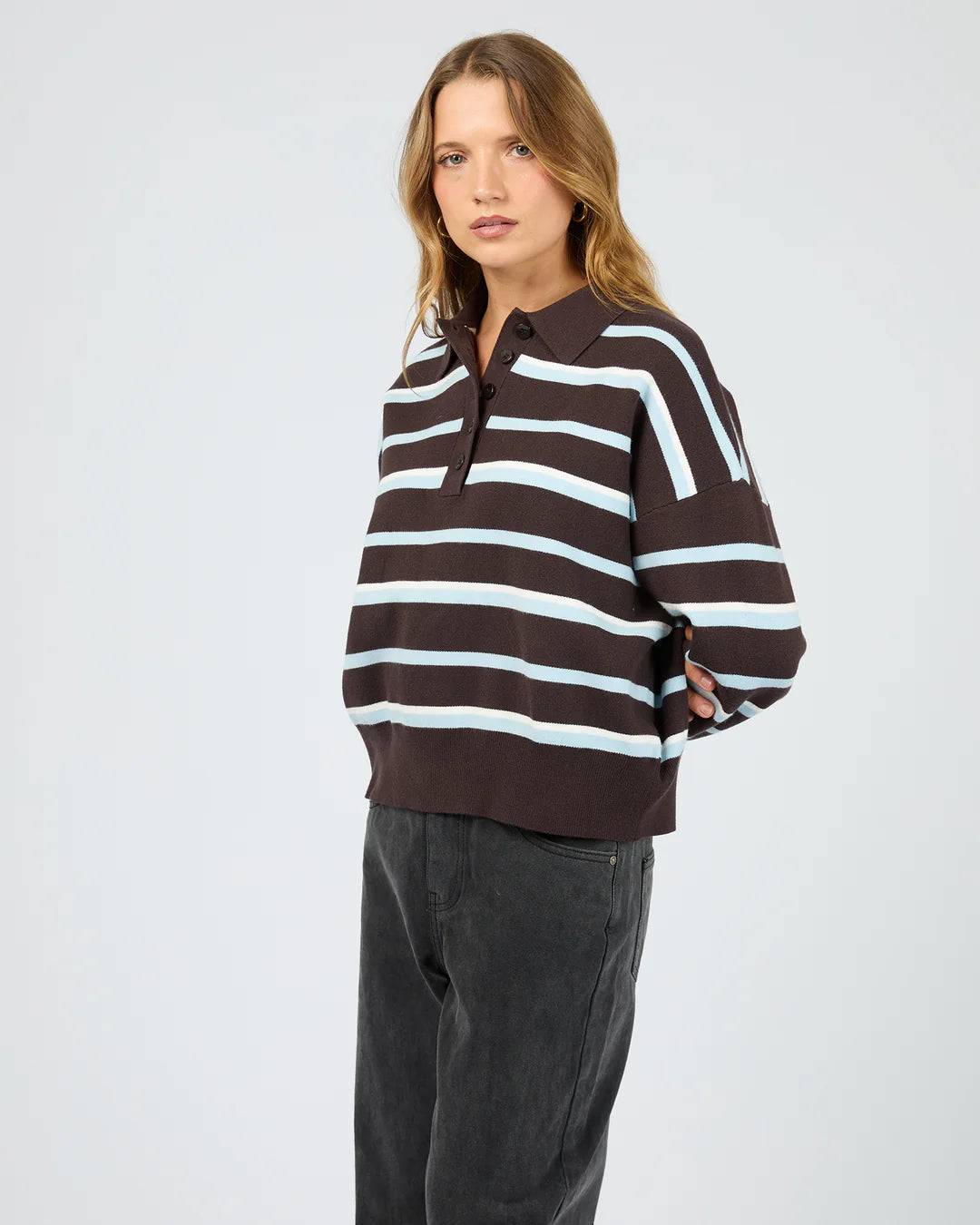 Silent Theory Anita Knit Polo Top