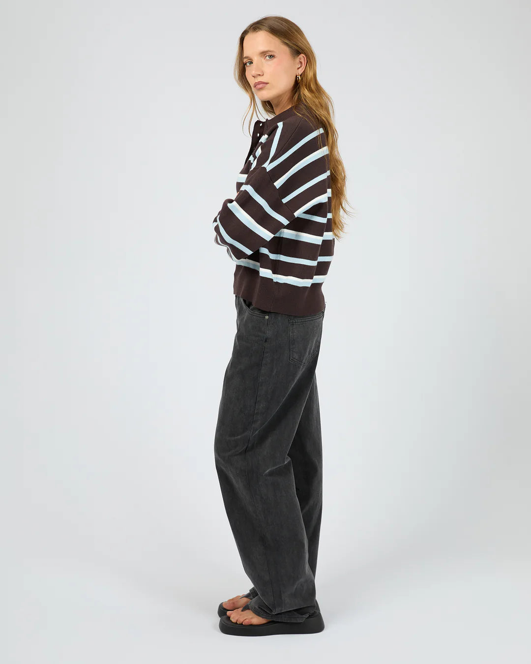 Silent Theory Anita Knit Polo Top