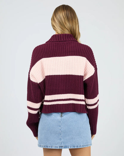 All About Eve Aida Knit Zip Thru