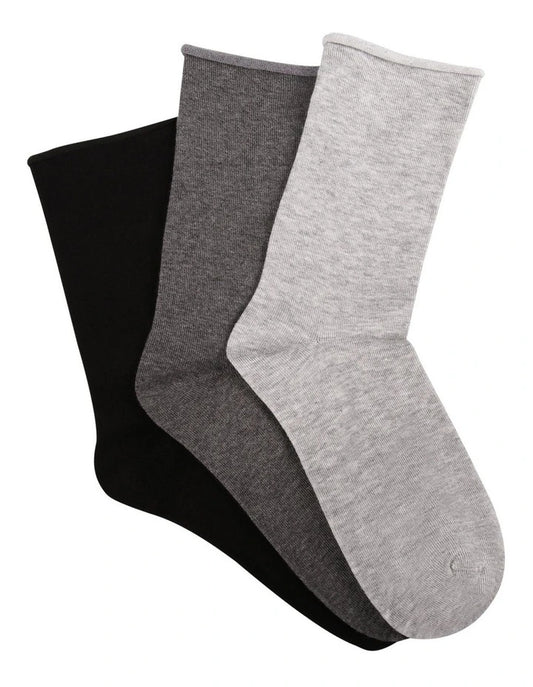 Ambra Cotton Comfy Crew- 3PK