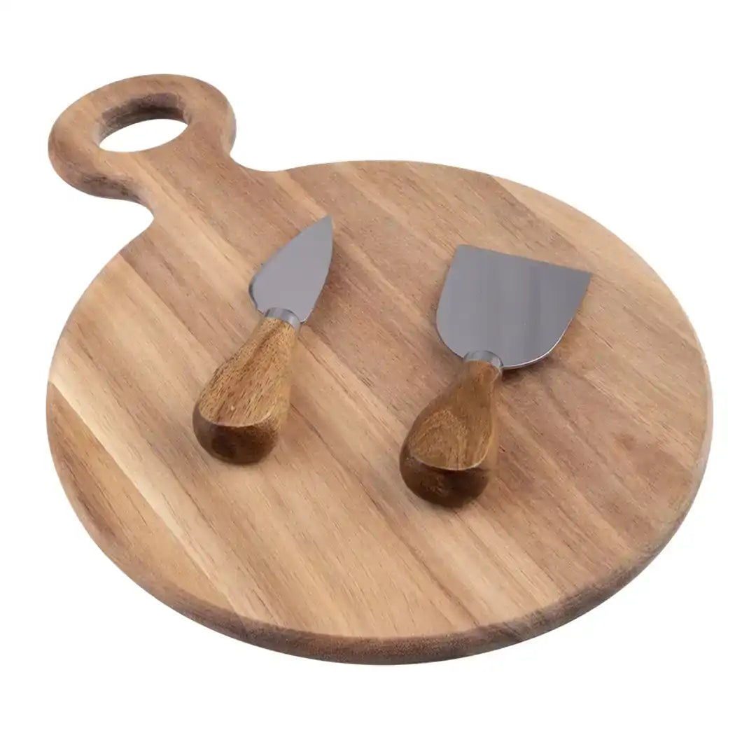 Alfresco Lane 3 Piece Cheese Paddle w/ Knives