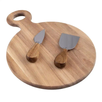 Alfresco Lane 3 Piece Cheese Paddle w/ Knives