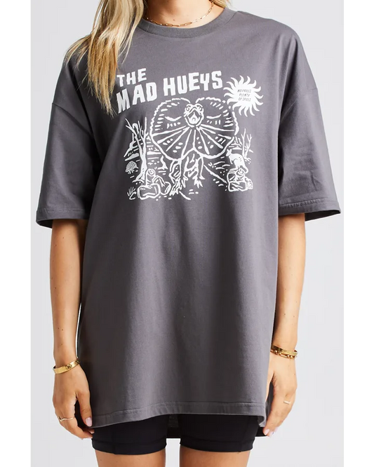 Mad Hueys Frills And Spills Womens Oversized Tee