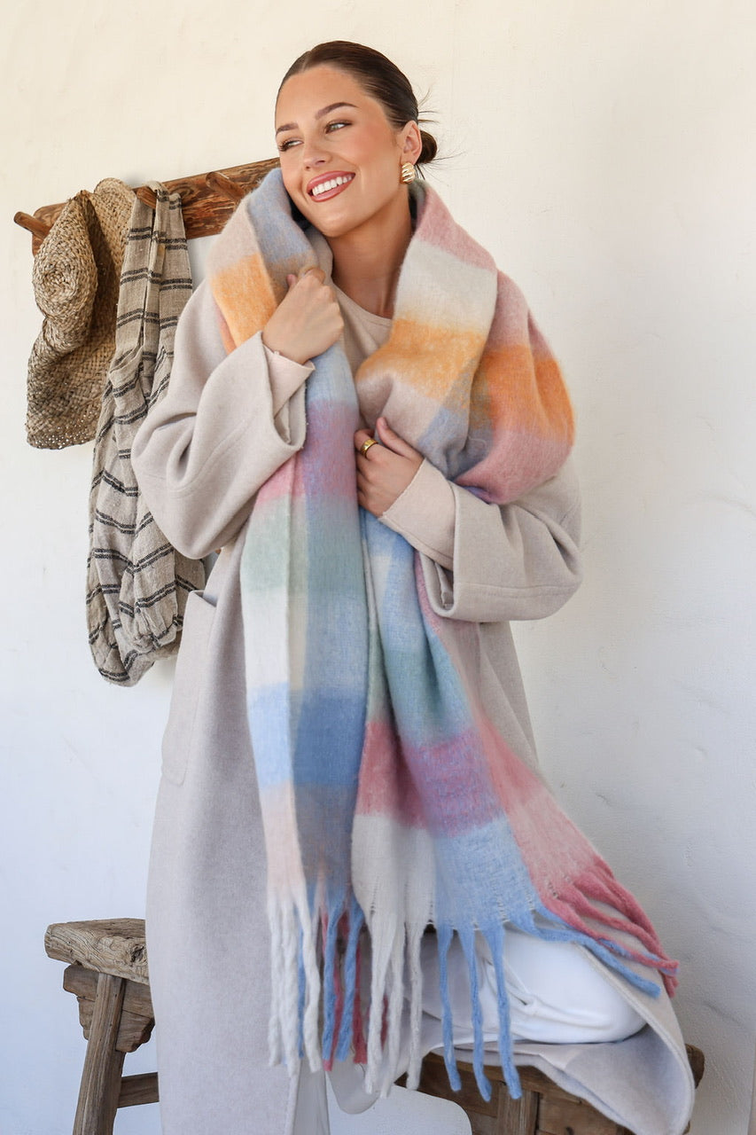 Isle Chunky Check Snuggly Scarf