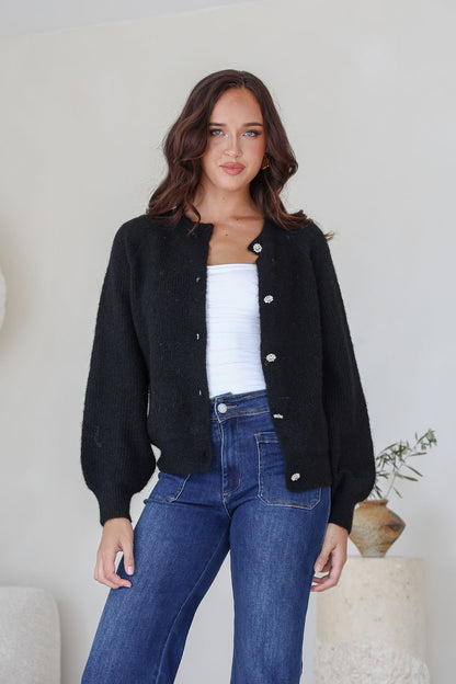 Miracle Wool Blend Flower Cardi