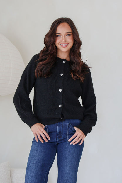 Miracle Wool Blend Flower Cardi