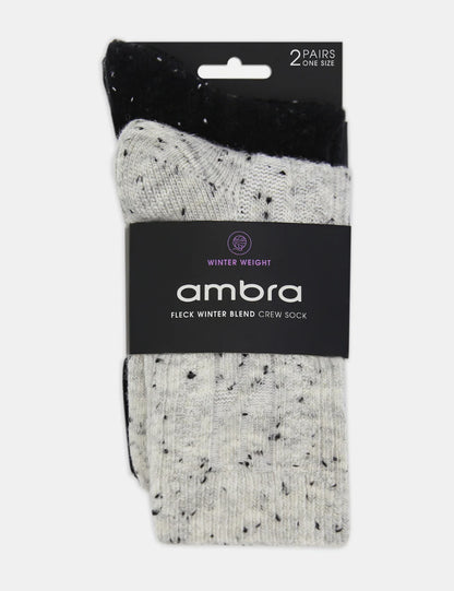 Ambra Fleck Winter Blend Crew Sock