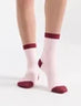 Ambra Ladies Two Tone Rib Crew Sock
