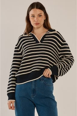 Betty Basics Aberdeen Polo Knit Sweater