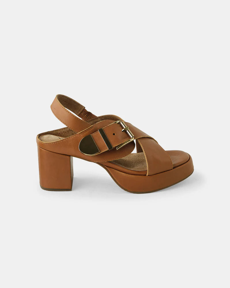 Walnut Melbourne Hart Leather Heel