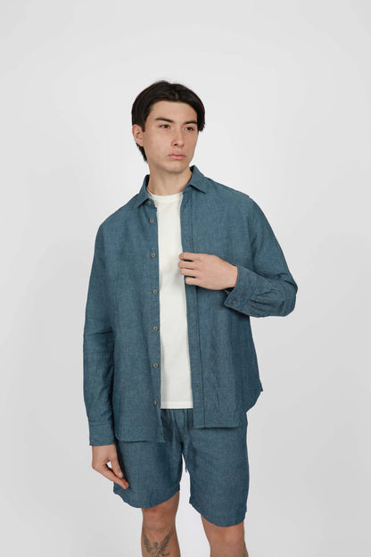 James Harper Benji L/S Linen Shirt