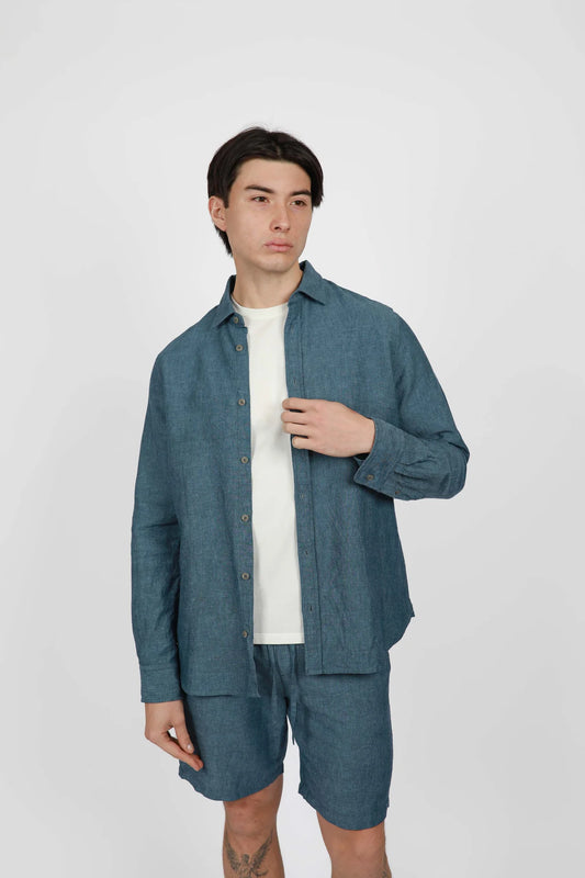 James Harper Benji L/S Linen Shirt