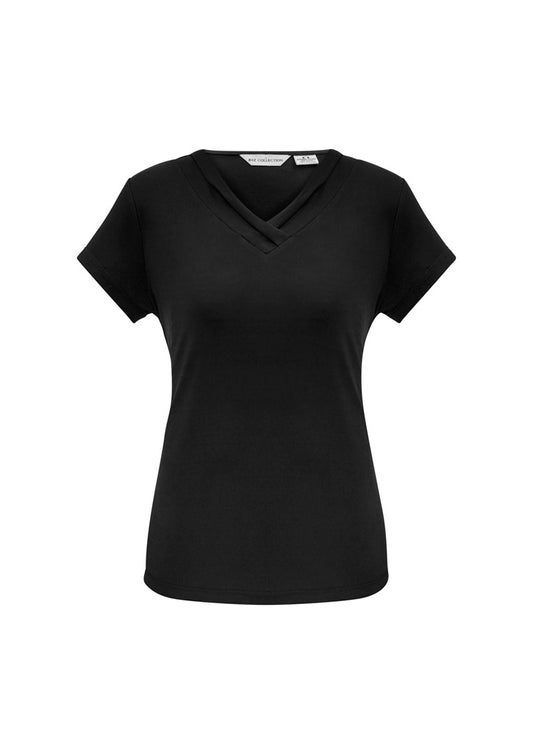 Biz Lana Ladies V - Neck S/S Top
