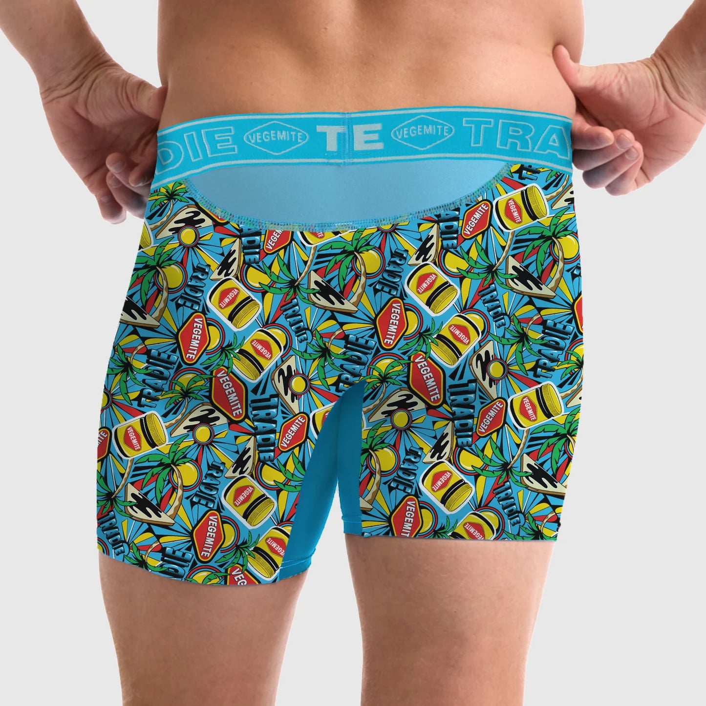 Tradie Mens Bamboo No Chafe Mid Leg Boxer Brief