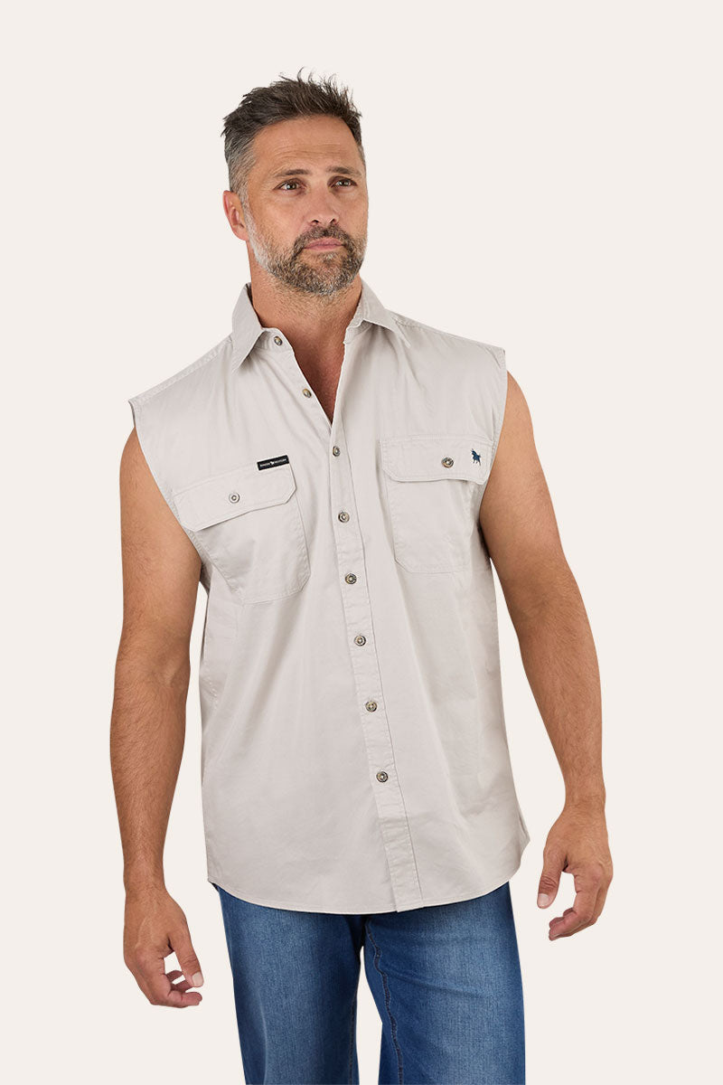 Ringers Western Rob Roy Mens Sleeveless Full Button Work Shirt