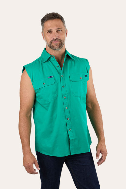 Ringers Western Rob Roy Mens Sleeveless Full Button Work Shirt