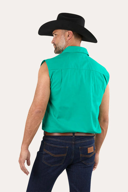 Ringers Western Rob Roy Mens Sleeveless Full Button Work Shirt