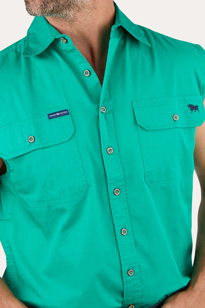 Ringers Western Rob Roy Mens Sleeveless Full Button Work Shirt