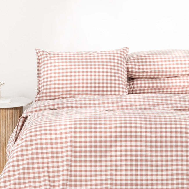 Canningvale Modella Gingham Quilt Cover Set