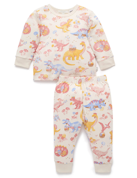 Purebaby Dino Gather Easter PJ Set