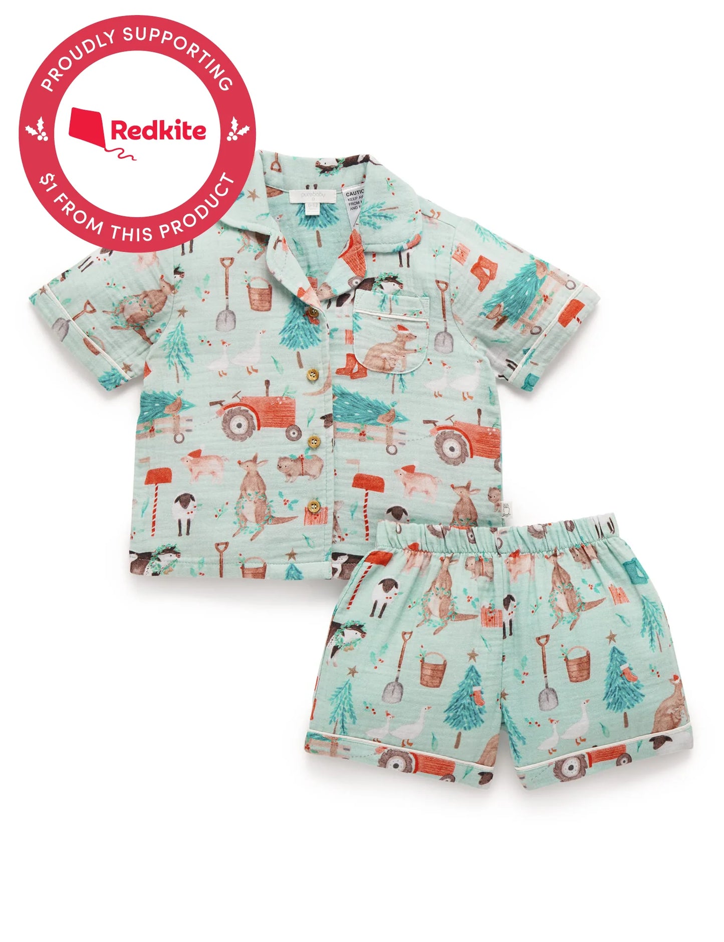 Purebaby Short Crinkle PJ Set