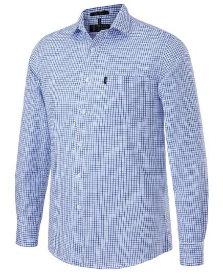 Pilbara Men's Y/D Check, Single Pocket, L/S Shirt