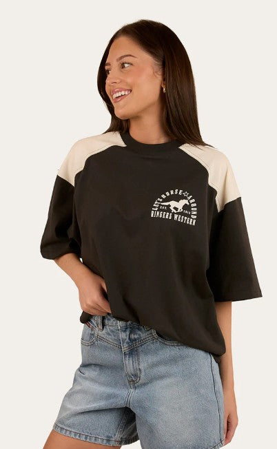 Ringers Western Lets Horse Around Womens Oversized T-Shirt