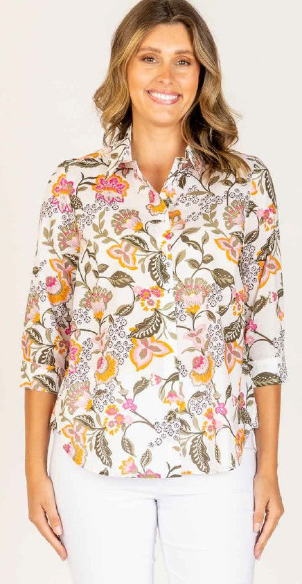 Renoma Ava 3/4 Sleeve Shirt