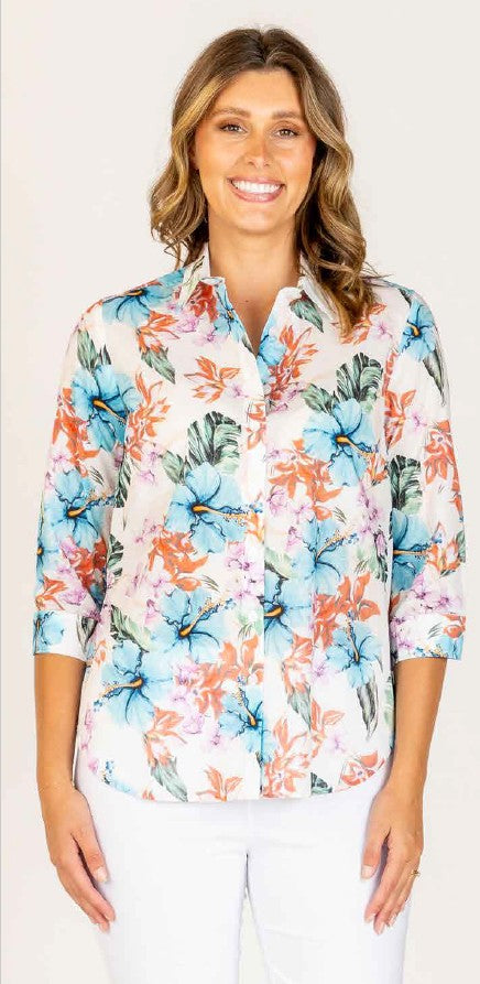 Renoma Ava 3/4 Sleeve Shirt