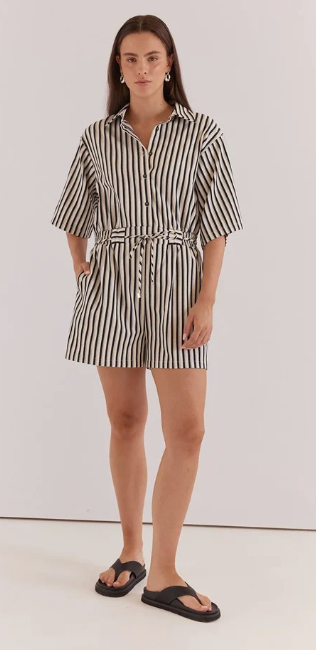 Sass Ingrid Tie Waist Playsuit