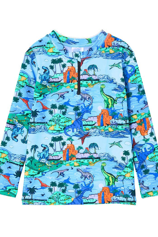 Milky Dinosaur Rash Vest