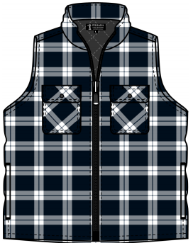 Pilbara Mens Flannelette Quilted Vest