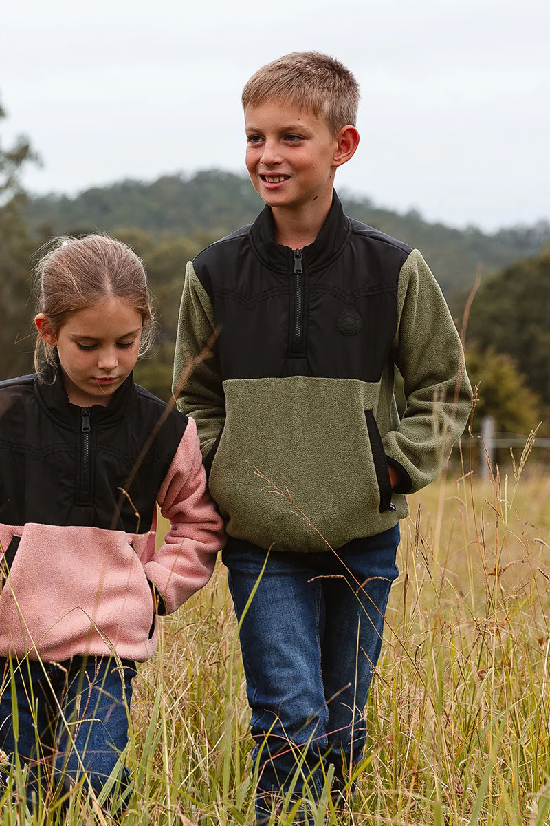 Ringers Western Winston Kids 1/4 Zip Crew Neck Fleece