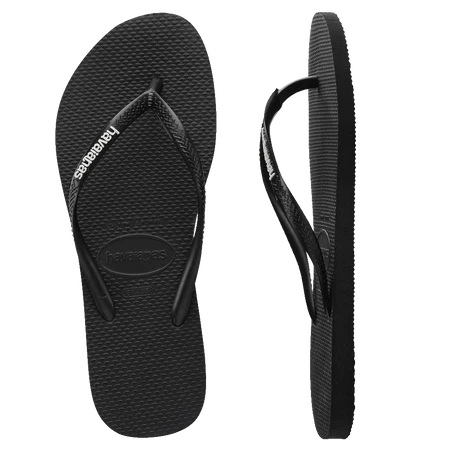 Havaianas Ladies Slim Rubber Logo Thongs