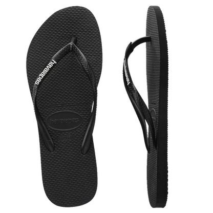 Havaianas Ladies Slim Rubber Logo Thongs