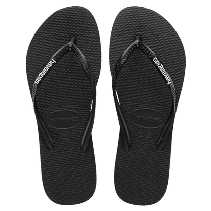 Havaianas Ladies Slim Rubber Logo Thongs