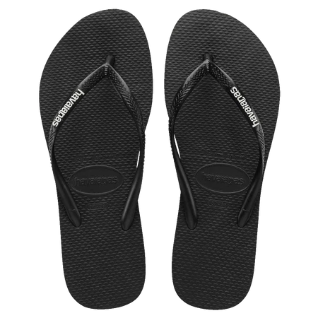 Havaianas Ladies Slim Rubber Logo Thongs