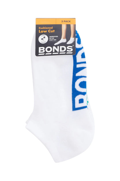 Bonds Kids Logo Cushioned Low Socks 3PK