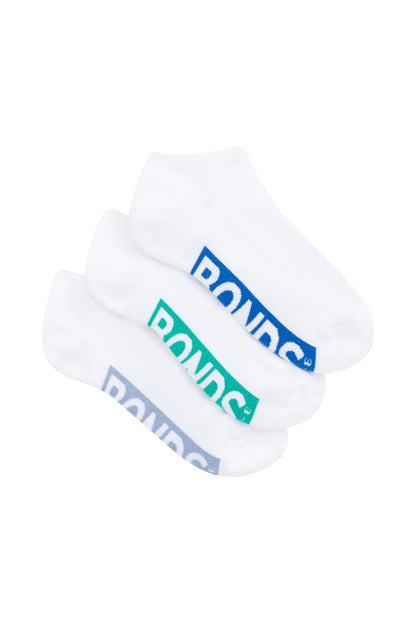 Bonds Kids Logo Cushioned Low Socks 3PK