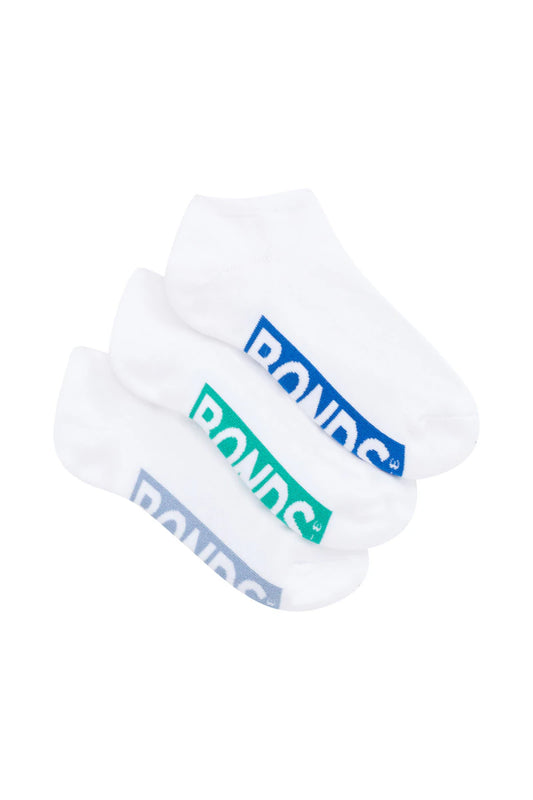 Bonds Kids Logo Cushioned Low Socks 3PK