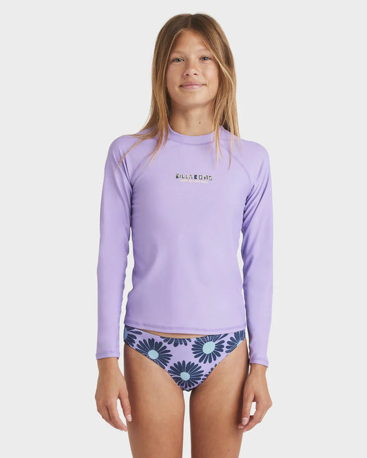 Billabong Girls Heat Wave LS Rash Vest