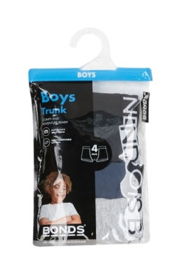 Bonds Boys 4 PK Plain Trunk