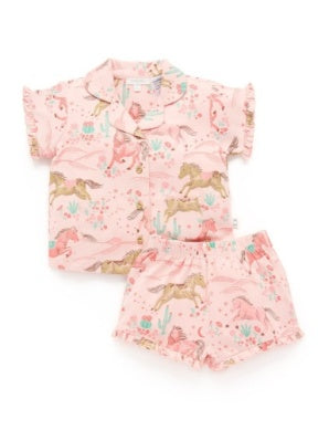 Purebaby Ruffle Button Up Pj Set