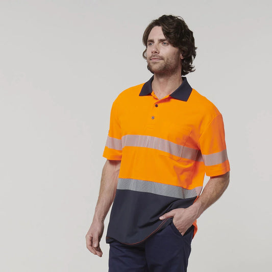 Hard Yakka S/S Hi Vis Taped Polo