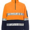 JB 1/2 Zip Hi vis w Tape Fleecy